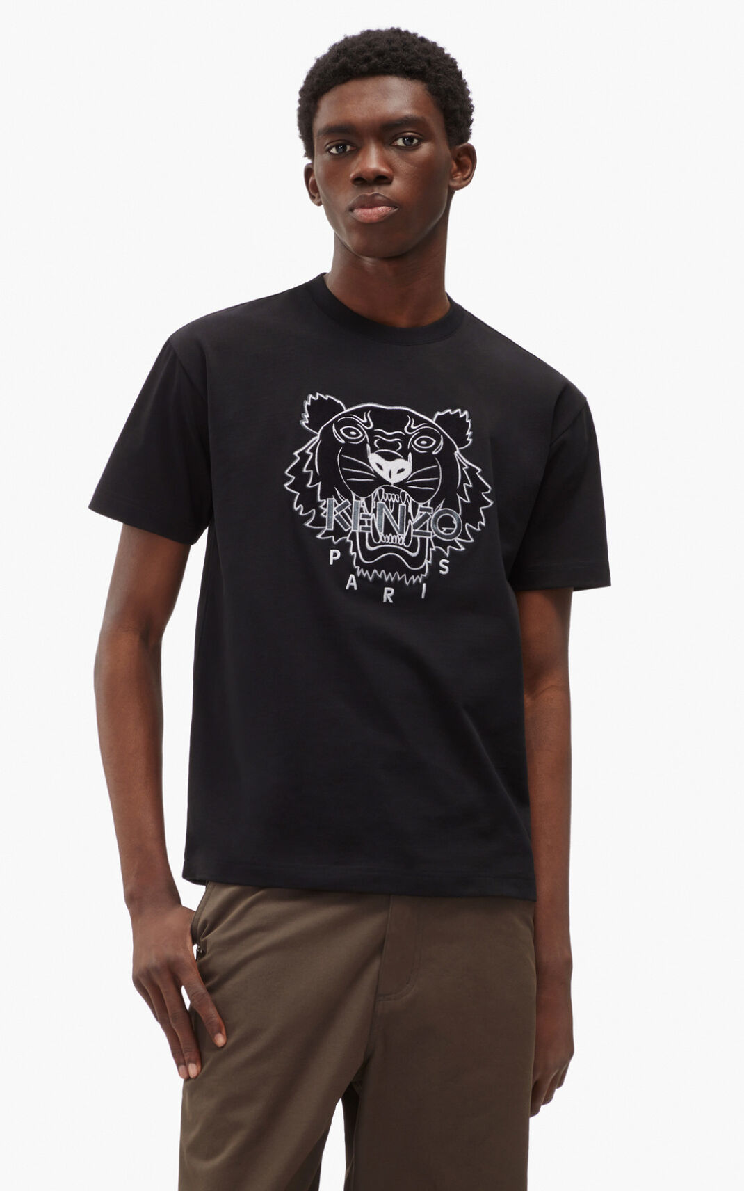 Kenzo The Winter Capsule Tiger T Shirt Black For Mens 2450EVCUP